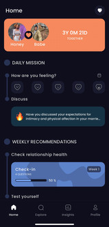 Happus home page with daily mission and weekly recommendations