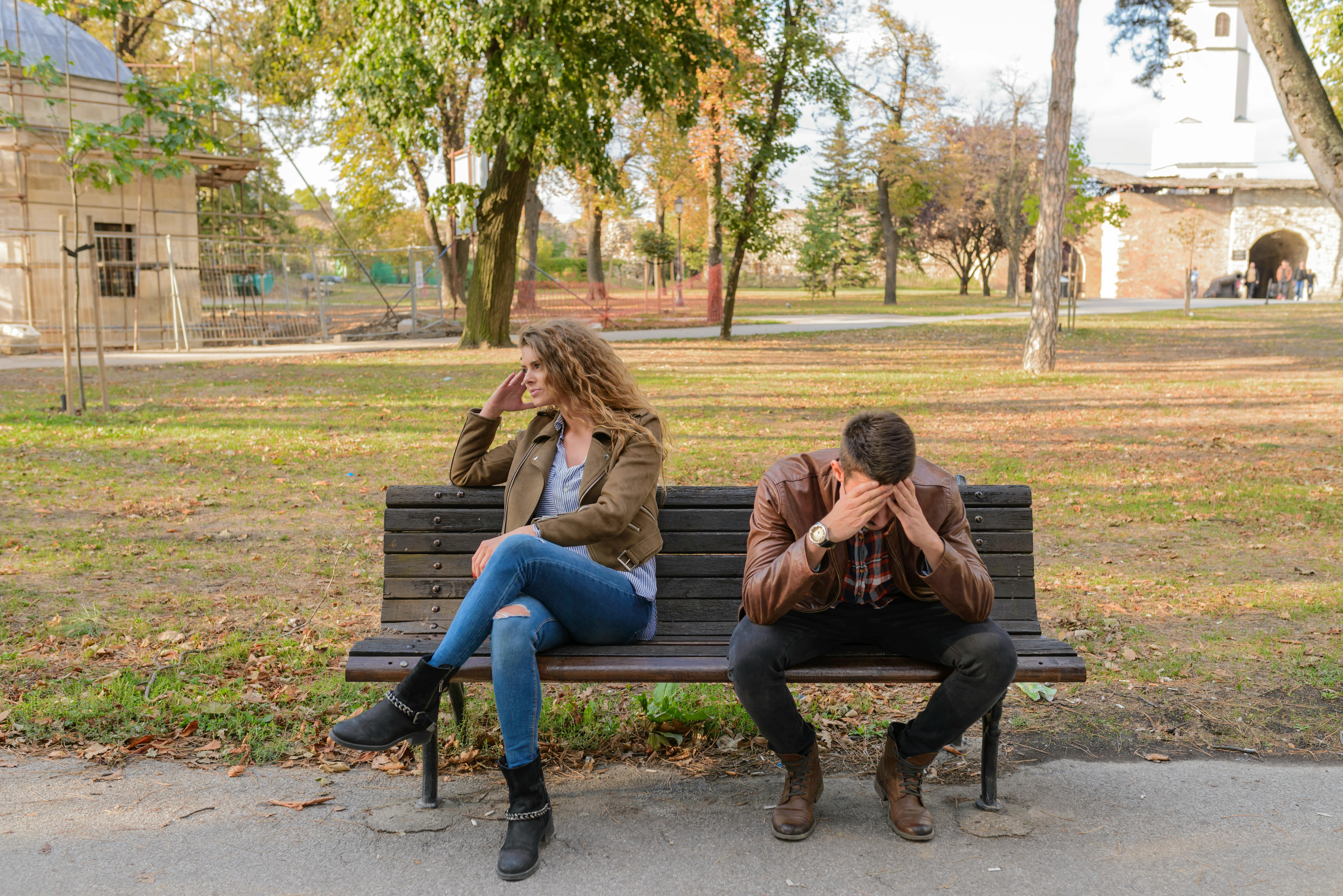 Couples argue about problems in relationship