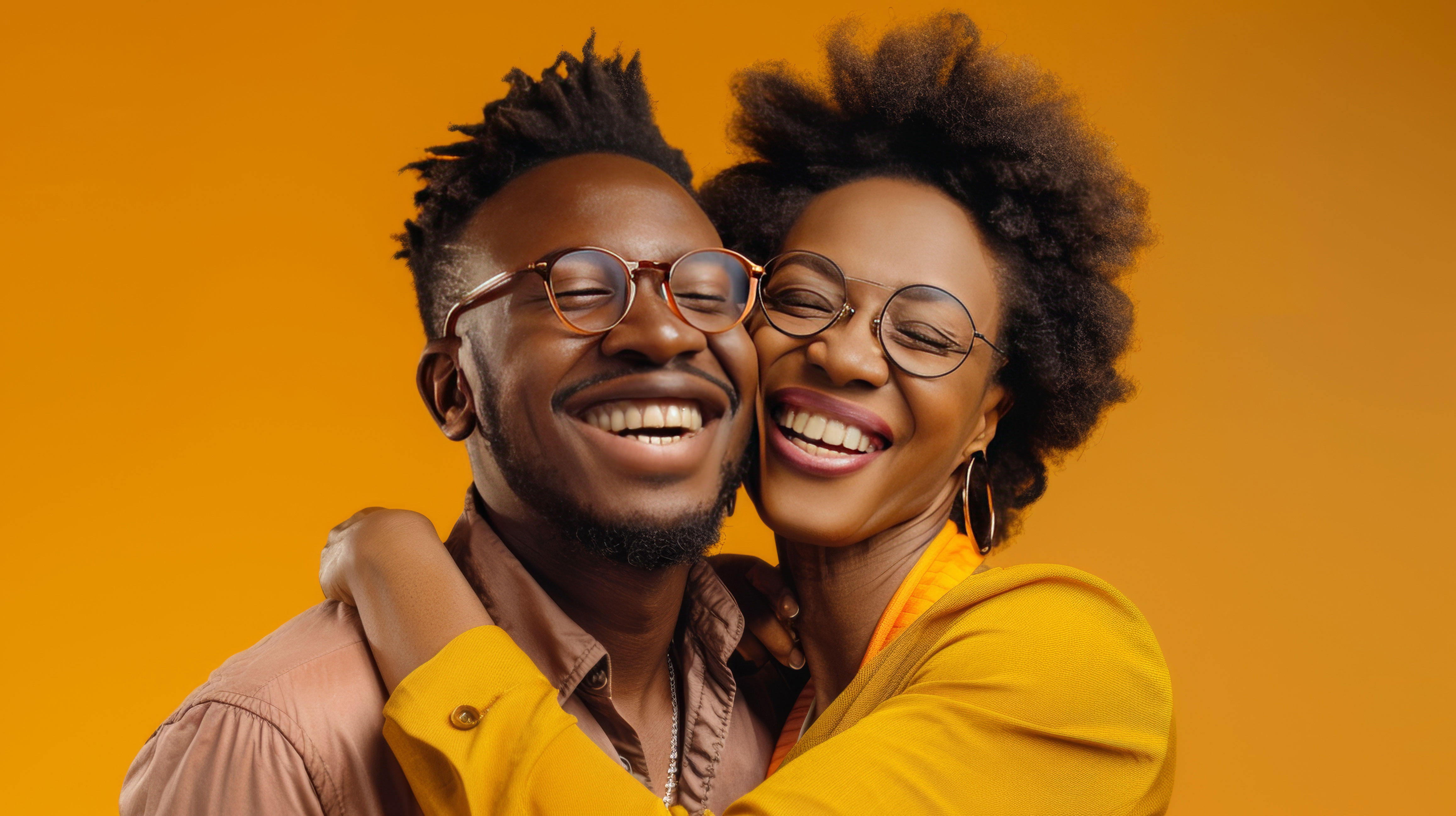 man and woman on phone in long distance relationship